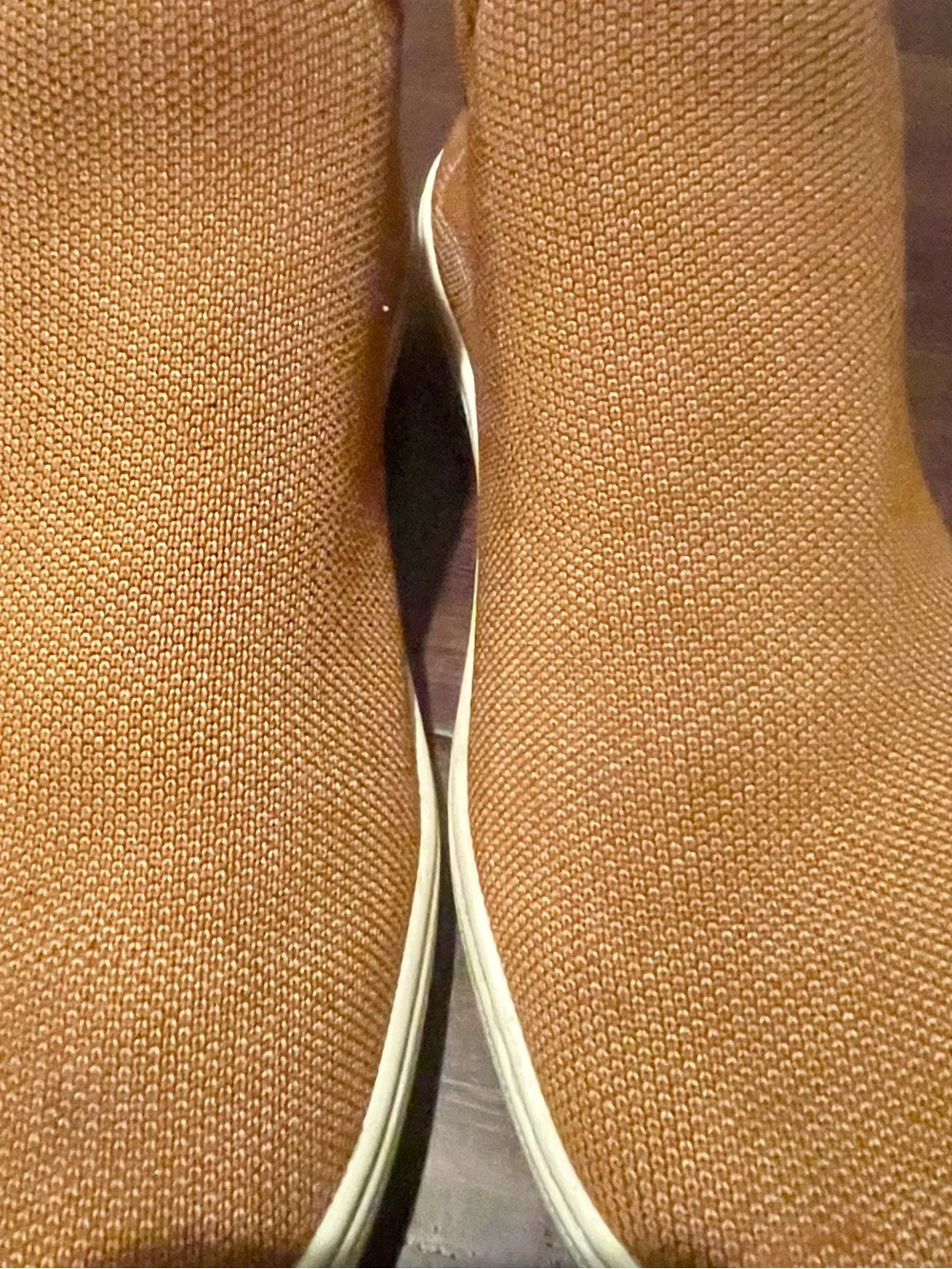 Rothy’s The Chelsea Boot Men’s 8.5 Cognac Brown Knit Slip On Shoes Fall Style